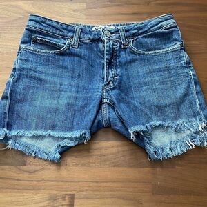 ACNE cut out jeans short